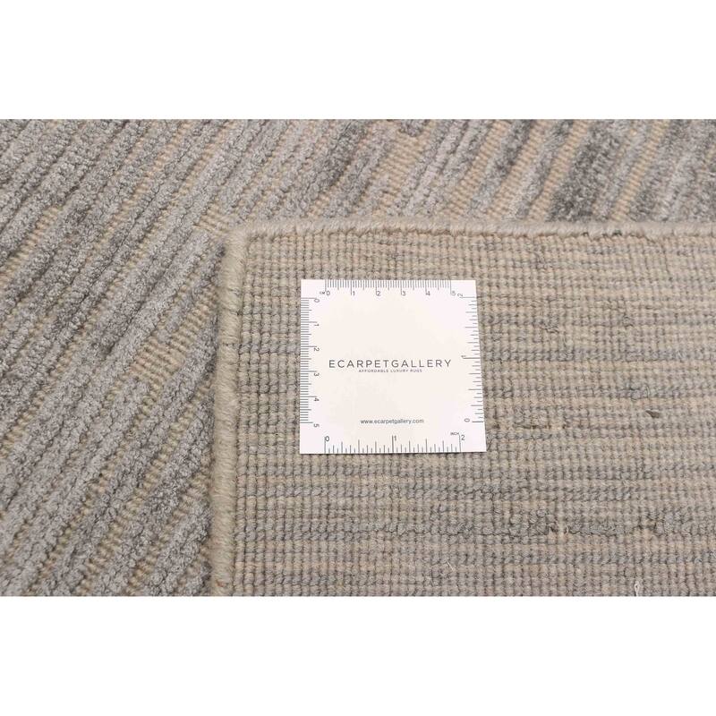 ECARPETGALLERY Hand Loomed Elysian Dark Grey Rug - 5'7 x 7'9