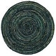 preview thumbnail 16 of 147, SAFAVIEH Georgine Handmade Braided Bohemian Cotton Rug 6' Round - Dark Green/Blue