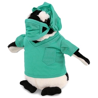 DolliBu African Penguin Doctor Plush with Cute Scrub Uniform and Cap - 9 inches