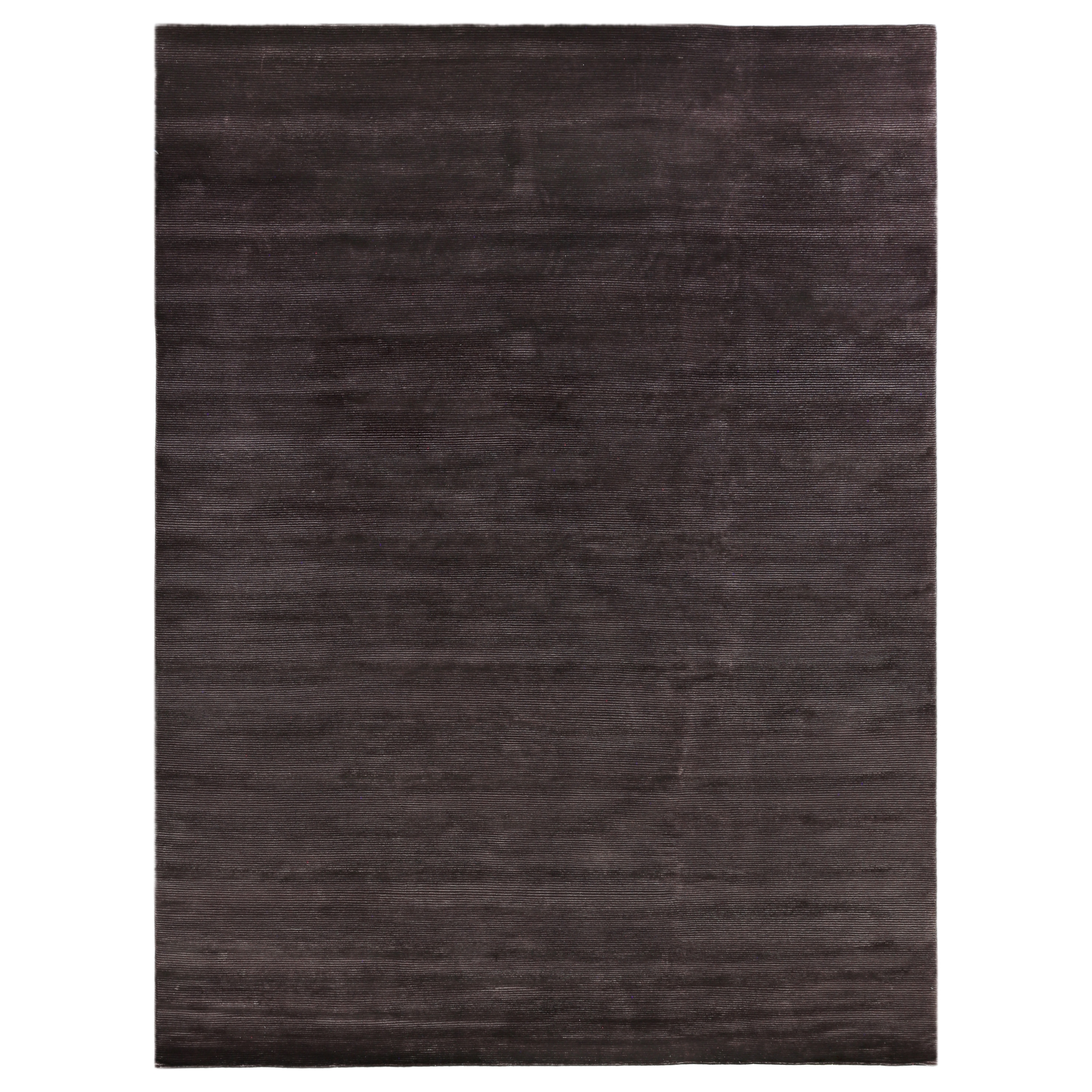 Super Tibetan hand-knotted Wool/Bamboo Silk Chocolate Area Rug - 9' x 12'