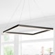 preview thumbnail 1 of 19, Nero Square Contemporary Modern Metal Integrated LED Chandelier, Black by JONATHAN Y 23.63"