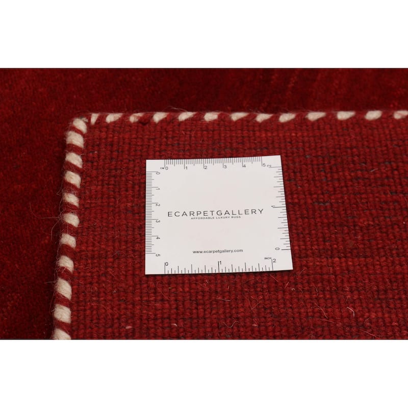 Kashkuli Gabbeh Red Rug 6'7" x 9'3" - 6'7 x 9'3