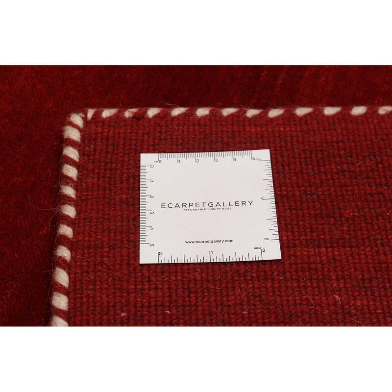 Kashkuli Gabbeh Red Rug 6'7" x 9'4" - 6'7 x 9'4