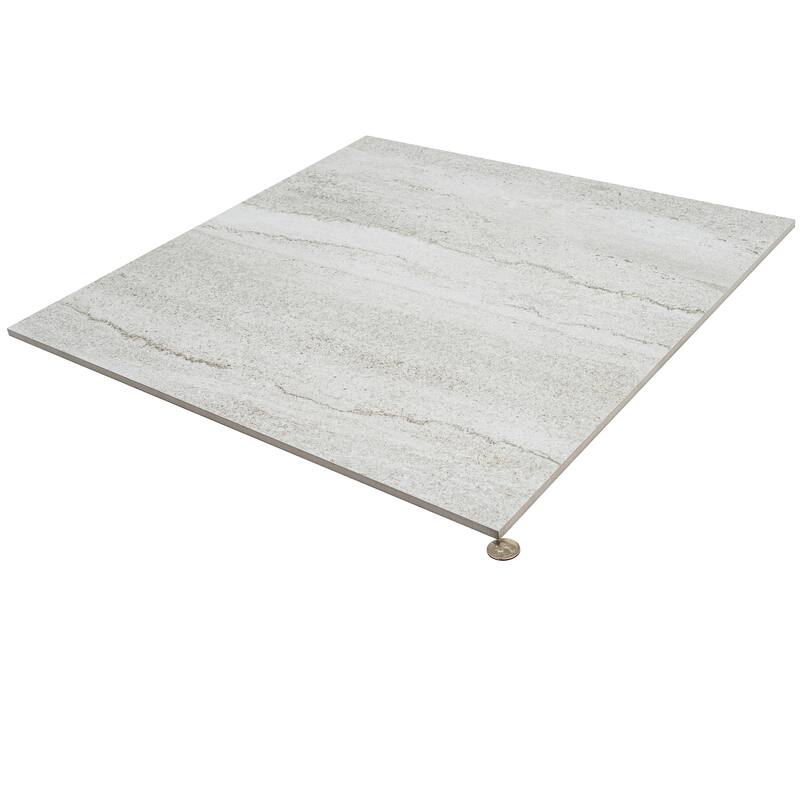 Arenza 24x24 Light Gray Porcelain Large Format Stone Look Wall and Floor Tile (11.63 sq ft/case) - 3 Pack