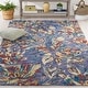 preview thumbnail 42 of 71, SAFAVIEH Handmade Blossom Jetchka French Country Floral Wool Rug 8' x 10' - Blue/Violet - Rectangle
