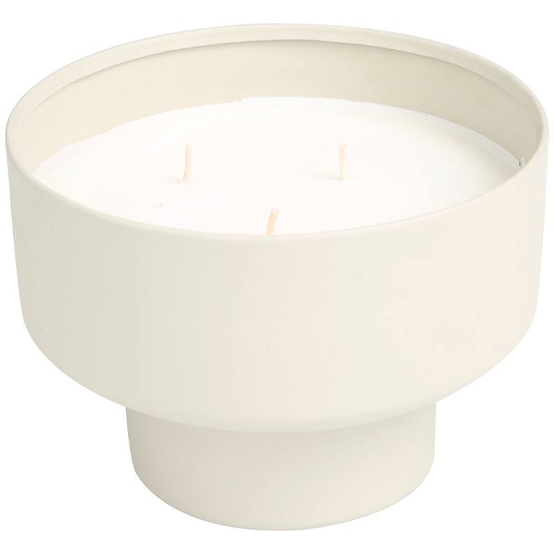Metal Scented Matte 50 oz 3 Wick Candle with White Wax