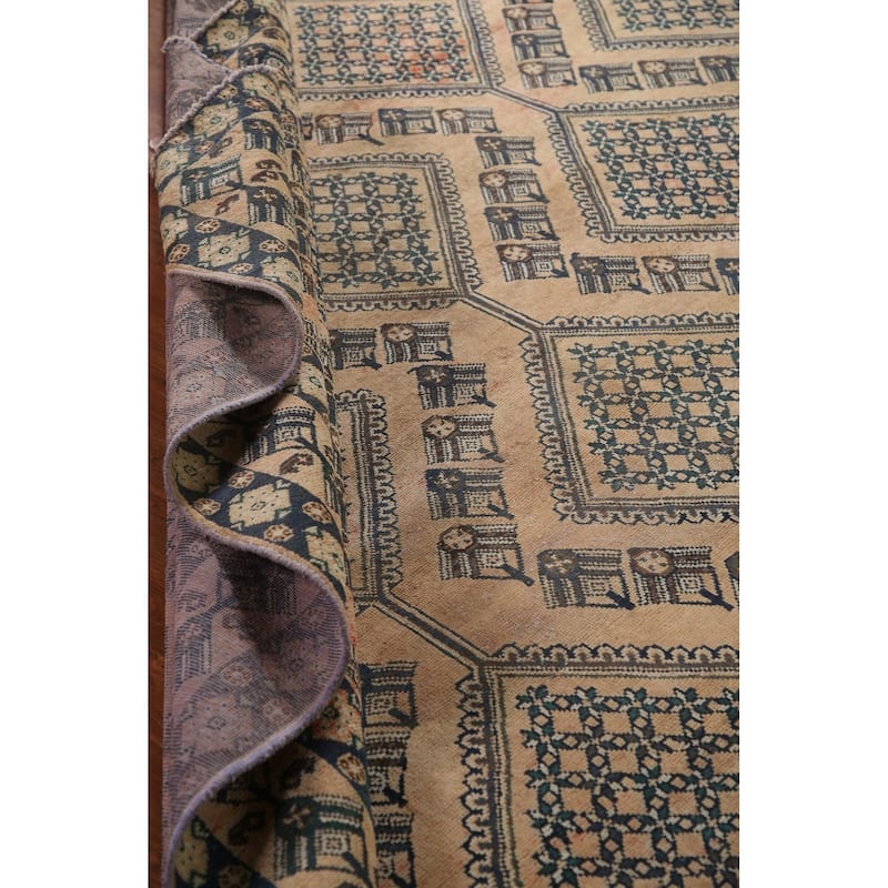 Distressed Bakhtiari Persian Vintage Rug Handmade Wool Carpet - 8'3"x 11'1"