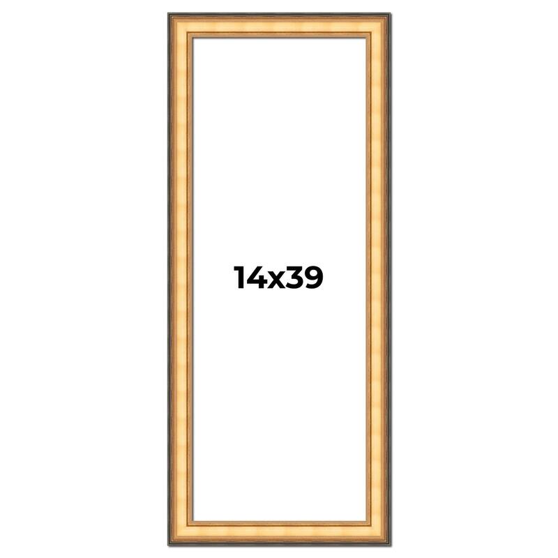 14x39 Frame Gold Plein Aire Solid Wood Picture Frame Width 2 Inches |