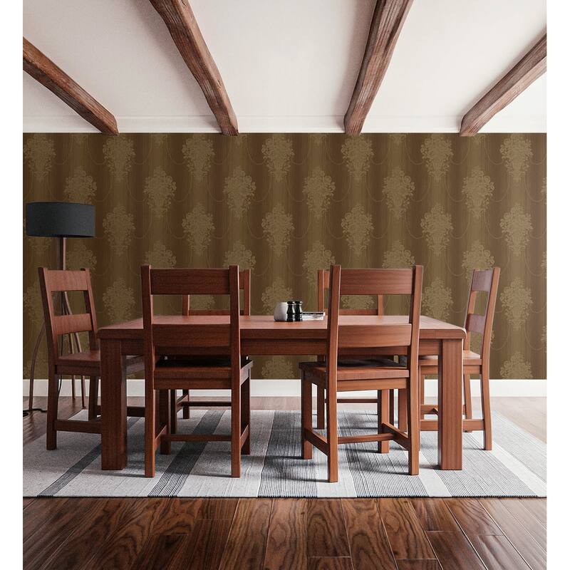 Seabrook Designs Shakespeare Floral Chandelier Unpasted Wallpaper