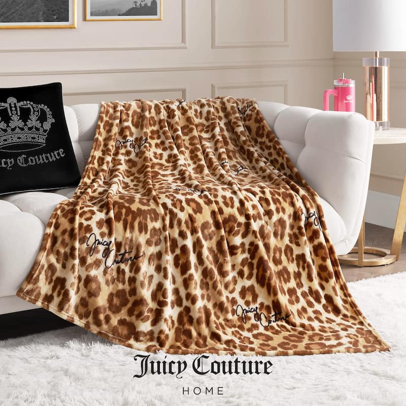 Juicy Couture Regent Leopard 50" x 70" Plush Throw