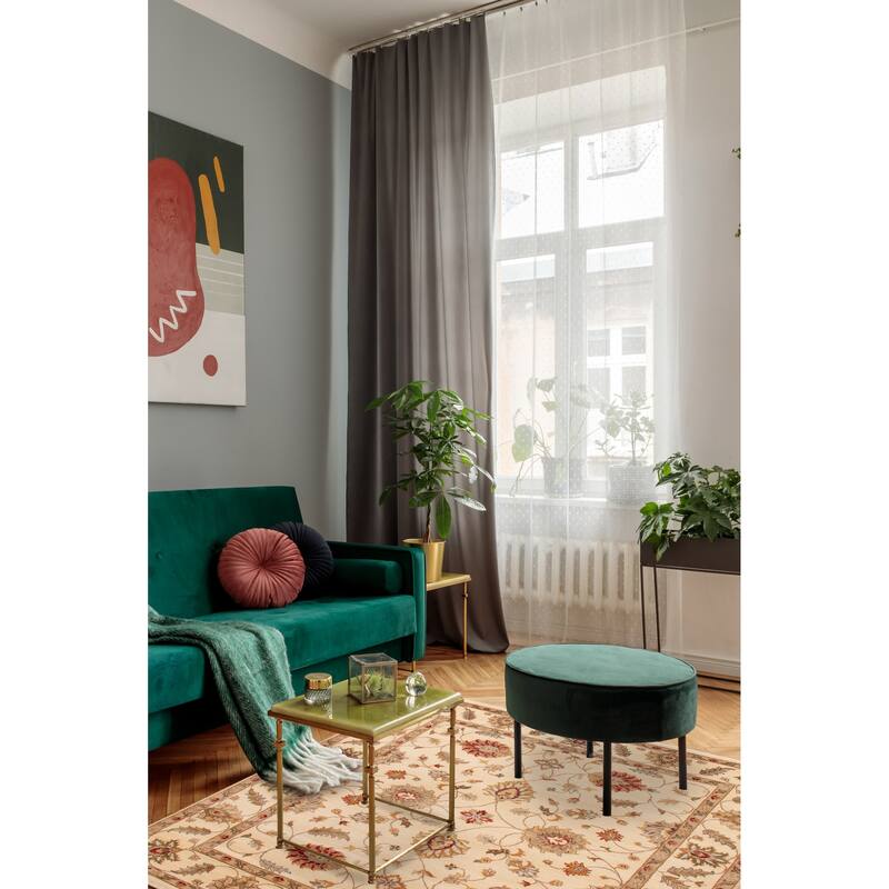 ECARPETGALLERY Hand-knotted Jamshidpour Cream Wool Rug - 6' 6" x 8' 3"