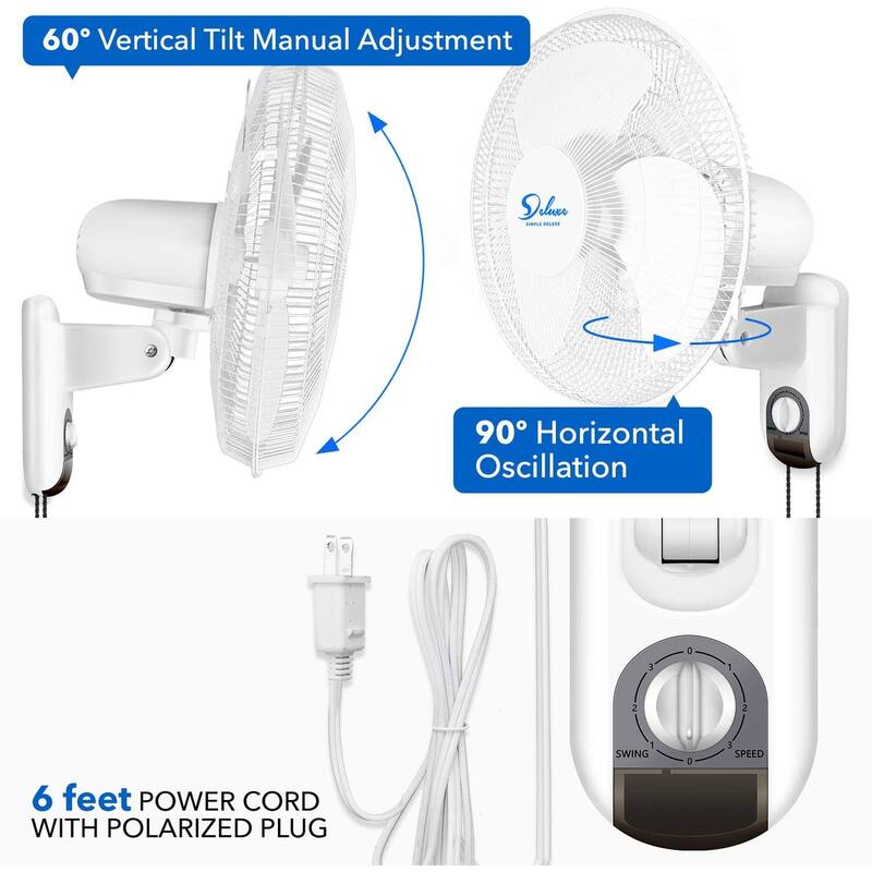 Simple Deluxe Adjustable Tilt, Quiet Operation Household Wall Mount