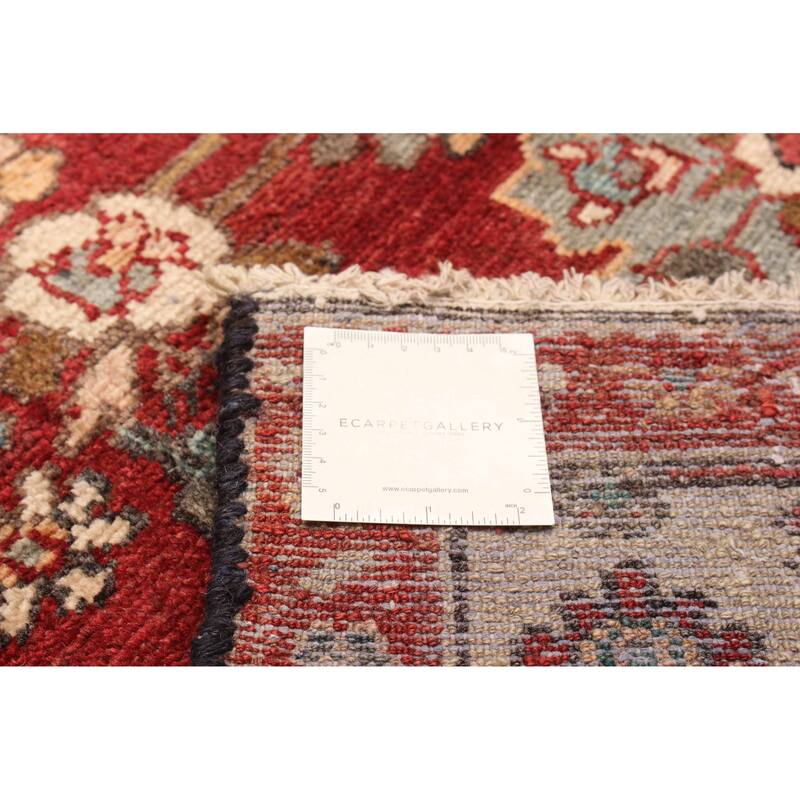 ECARPETGALLERY Hand-knotted Andelz Red Wool Rug - 3'10 x 10'8