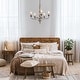 preview thumbnail 2 of 9, LALUZ Farmhouse 5-Light Wood Chandelier French Country Classic Candle Light