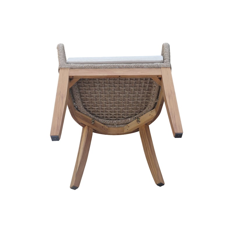 Outdoor Multi-Piece Teak Patio Furniture Set with a Table and Chairs