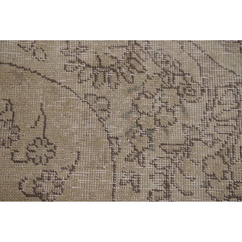 Hand Knotted Oriental 100% Wool Carpet Traditional Floral Beige & Ivories Tabriz Area Rug - 12' 5'' X 8' 10''