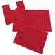 preview thumbnail 1 of 11, 3-Piece Diamond Border Skid-Resistant Bath Rug Set