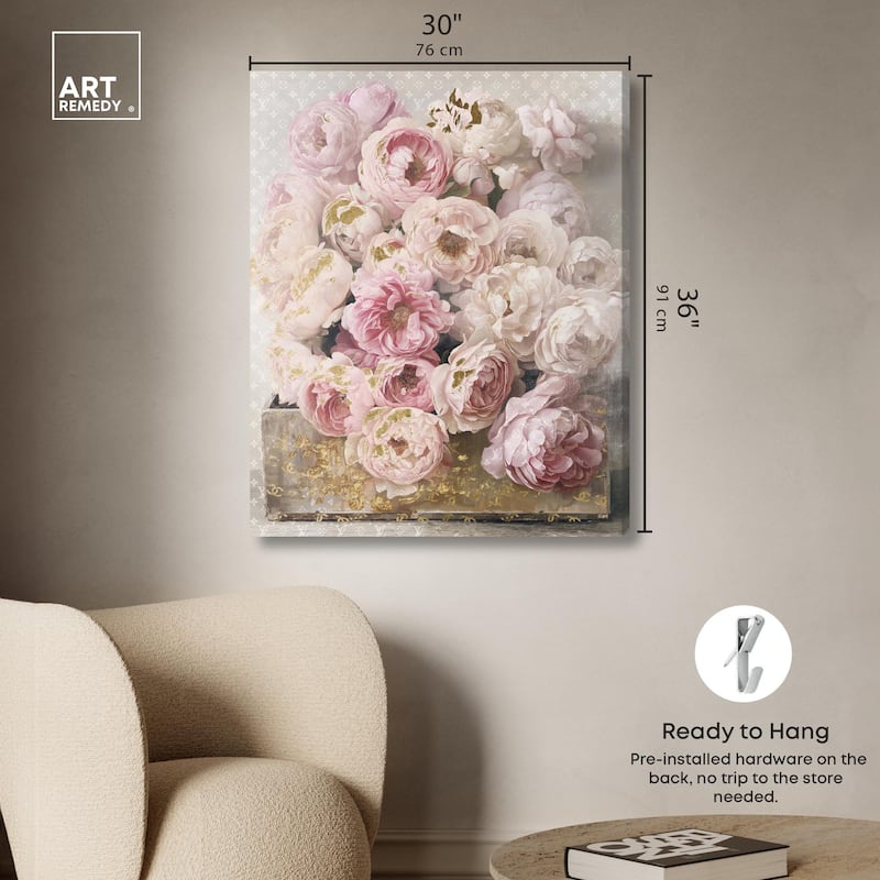 Beautiful Glam Floral Case Canvas by Art Remedy, Gallery Wrapped