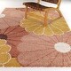 preview thumbnail 7 of 11, Mod-Tod Lily Kids Flower Shag Area Rug 5'3" x 7' - Pink - Rectangle