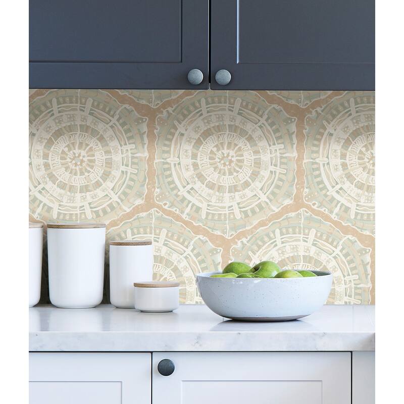 LiLi WhittWhitt Peach Harmony Peel & Stick Wallpaper