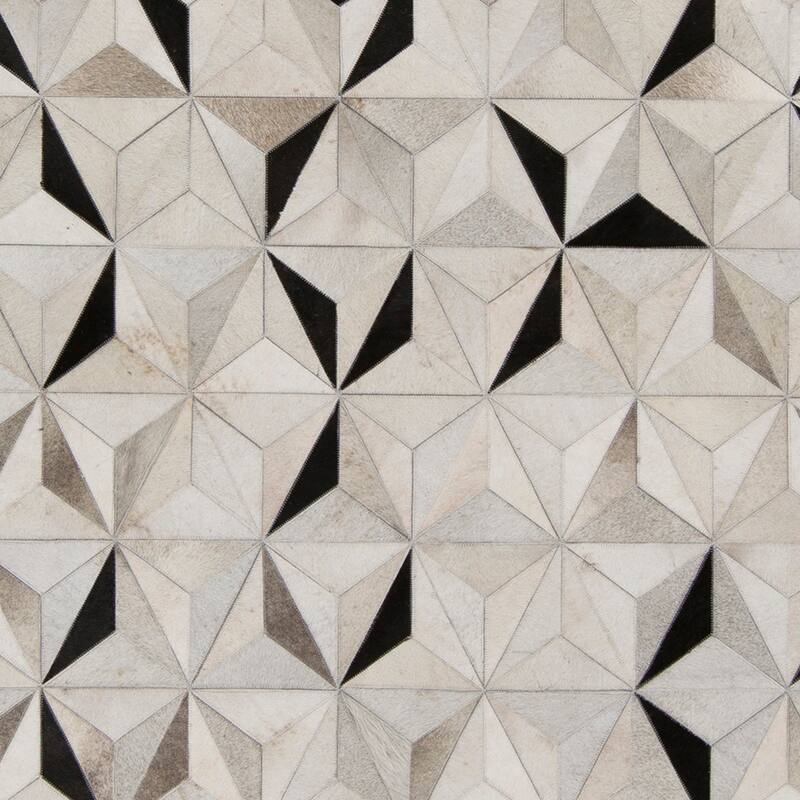 Handmade Evan Animal Pattern Leather Area Rug - 2' x 3' - 2' x 3'