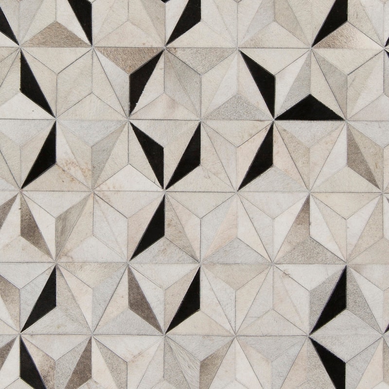 Handmade Evan Animal Pattern Leather Area Rug - 5' x 8' - 5' x 8'