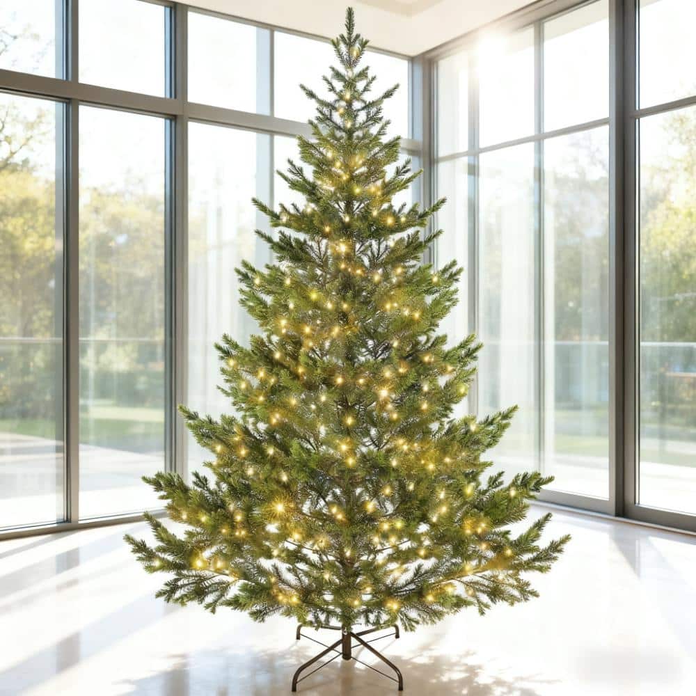 7ft Artificial Sparse Christmas Tree with Steel Stand and 4306 Tips - Green