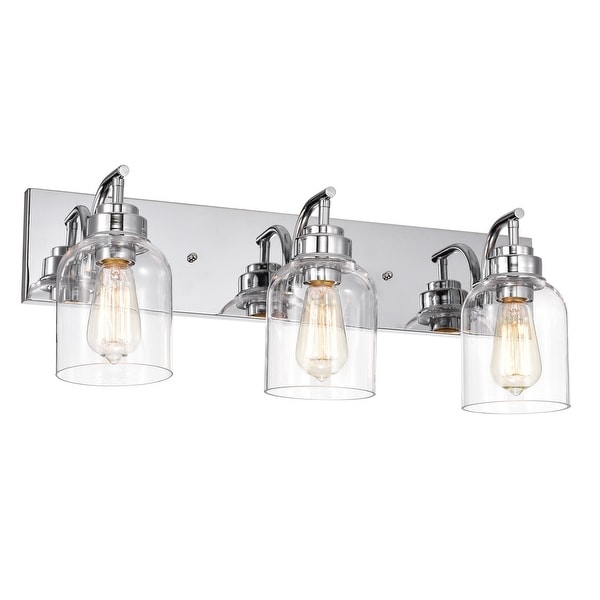 Chrome 3 light bathroom fixture deals