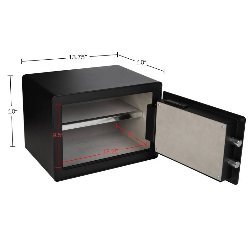 Biometric Safe - Lock Box with Fingerprint Scanner and Digital Key for Quick Access - Home Safe for Cash and Jewelry by Stalwart