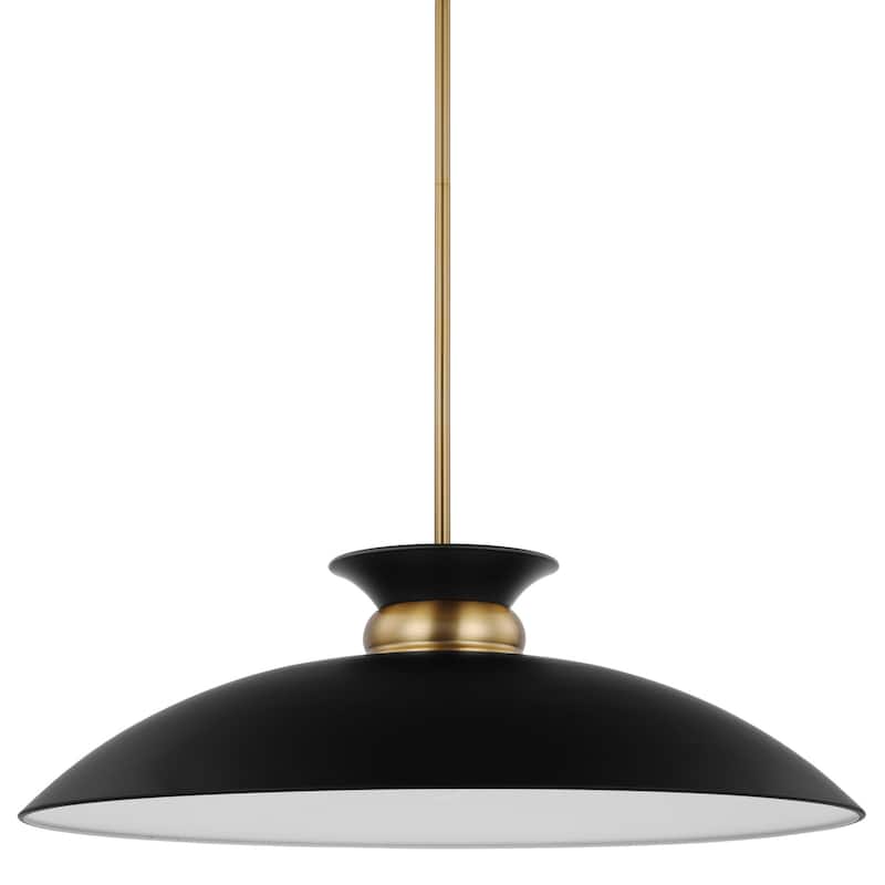 Nuvo Lighting 60/7462 Perkins 24" Wide Pendant - Matte Black / Burnished Brass