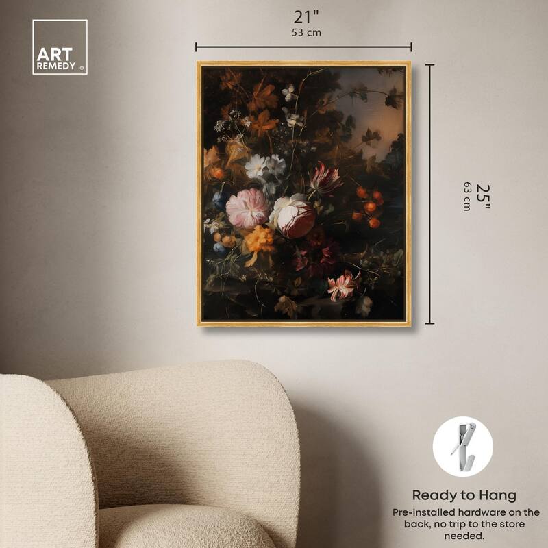 Shadowed Petal Secrets I Canvas by Art Remedy