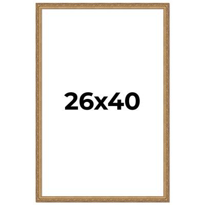26x40 Frame Red Solid Wood Picture Frame Width 1.75 Inches | Interior Frame Depth 1 13/16 Inches