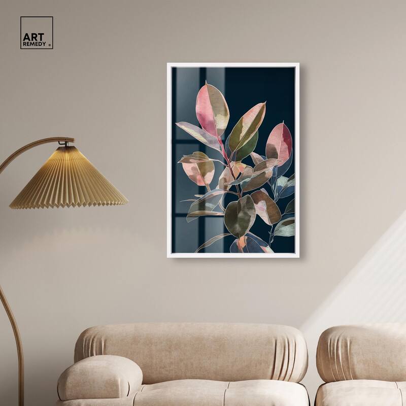 Fuchsia Frond I Shadowbox by Art Remedy