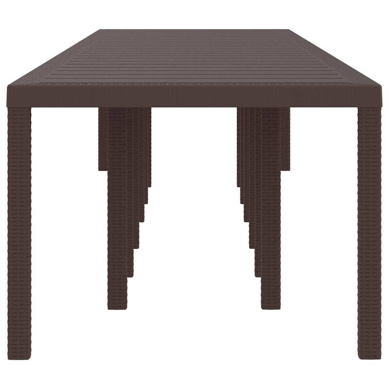 vidaXL Garden Table Anthracite/Brown poly rattan