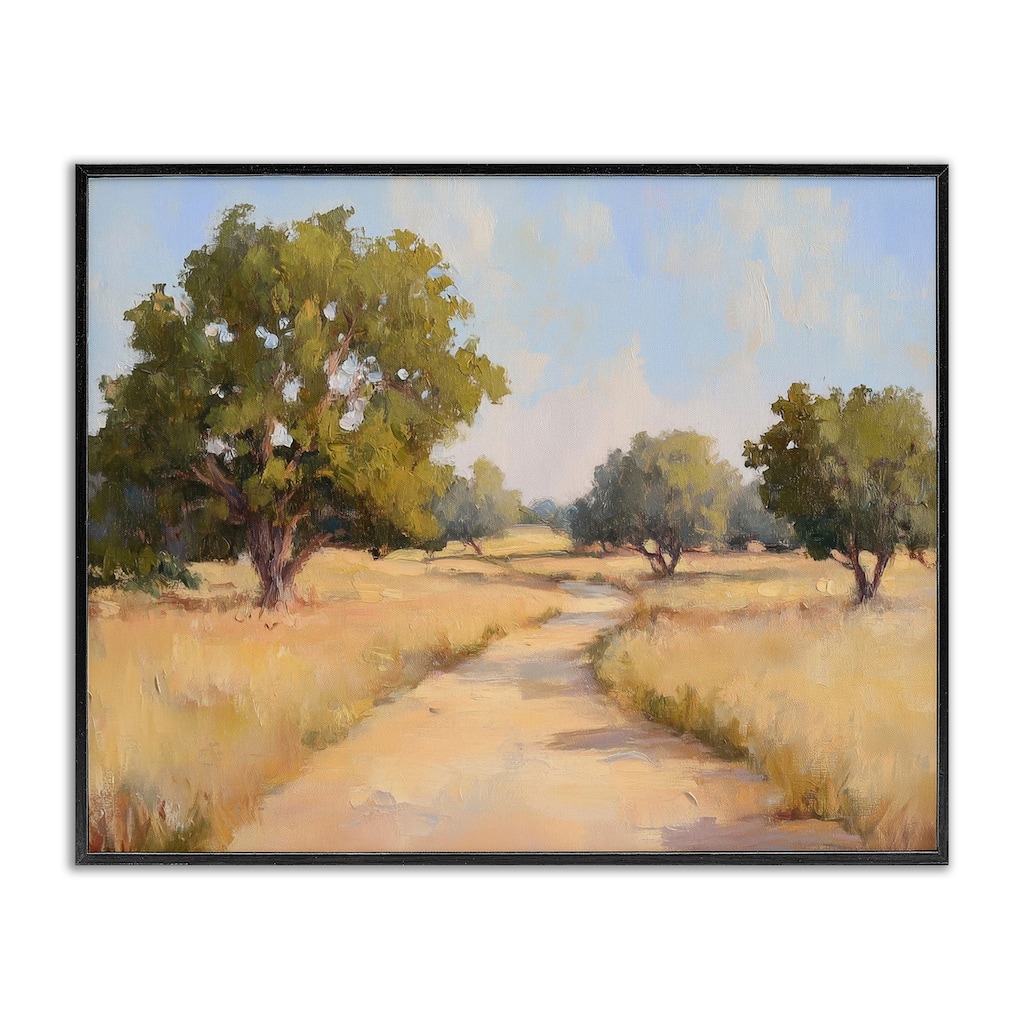 Stupell Getting Lost Natural Field Framed Giclee Art Design By Petal Prints Design