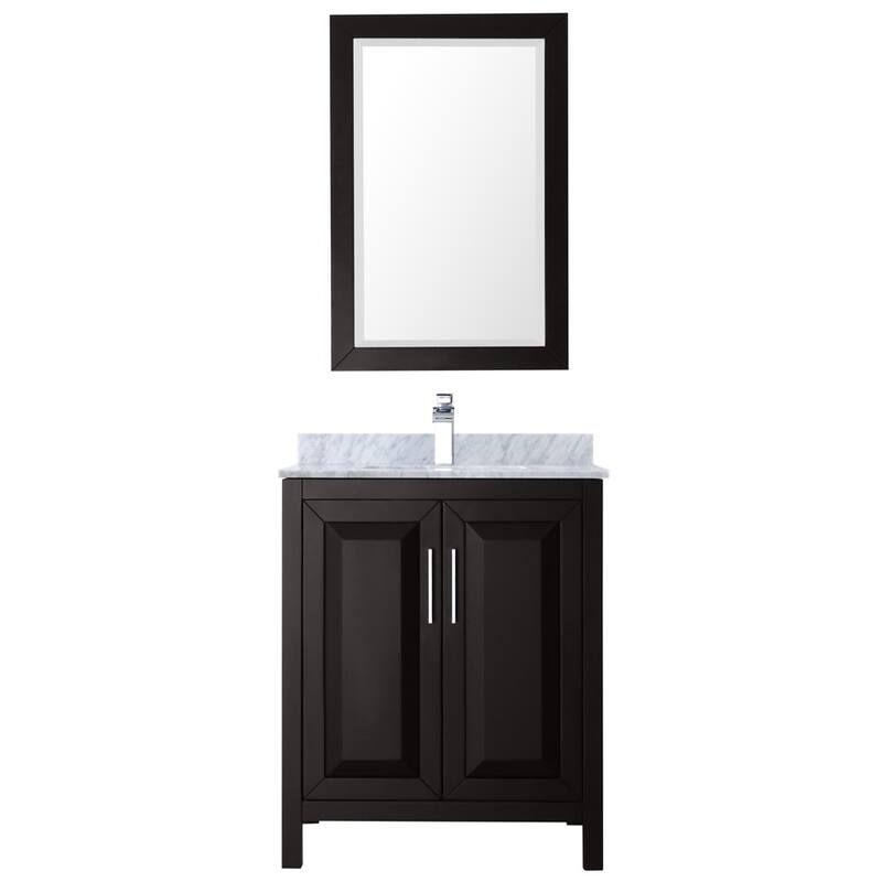 Wyndham Collection Daria 30" Free Standing Single Vanity Set with MDF