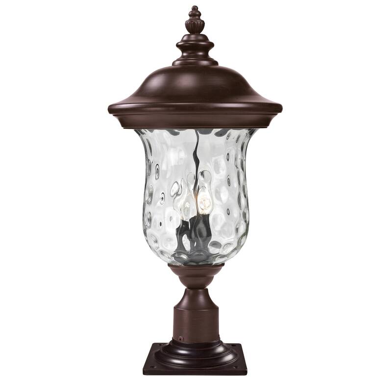 Bellevue ZPL54629 Eumenes 3 Light 12" Tall Pier Mount Post Light - Bronze