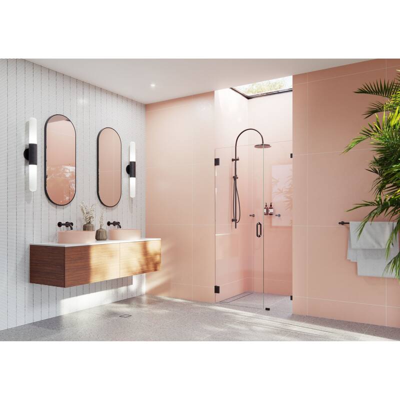 Glass Warehouse GW-WH-41 Illume 78" High x 41" Wide Hinged Frameless - Oil Rubbed Bronze