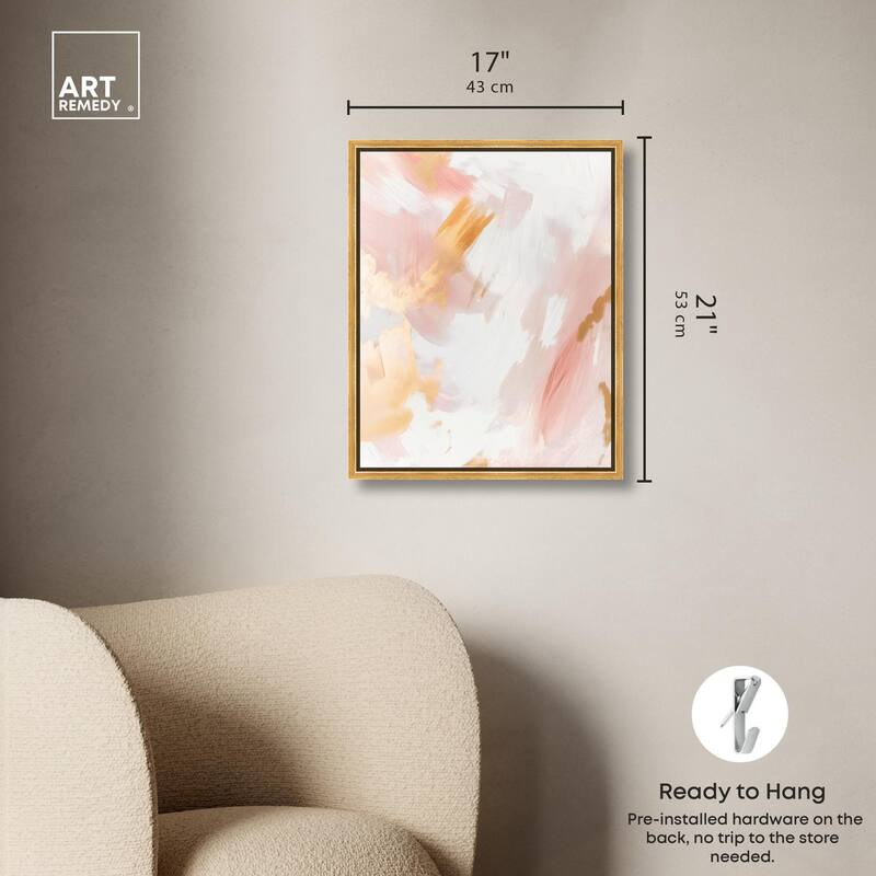 Rose Gold Veil III Canvas by Art Remedy