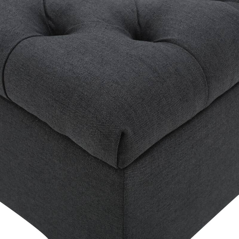 Ottilie Button-tufted Storage Ottoman Bench by Christopher Knight Home