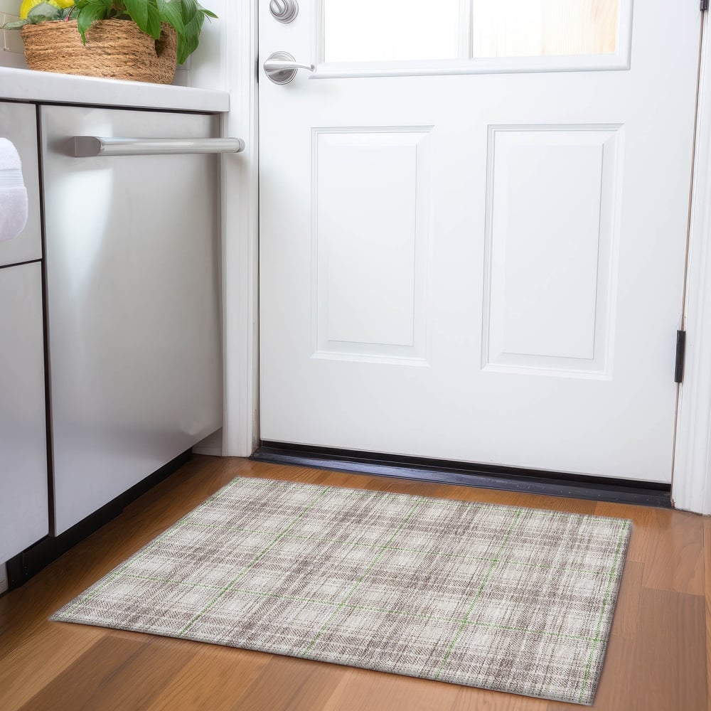 Premium Washable Super Soft Farmhouse Plaid Mayfield Rug