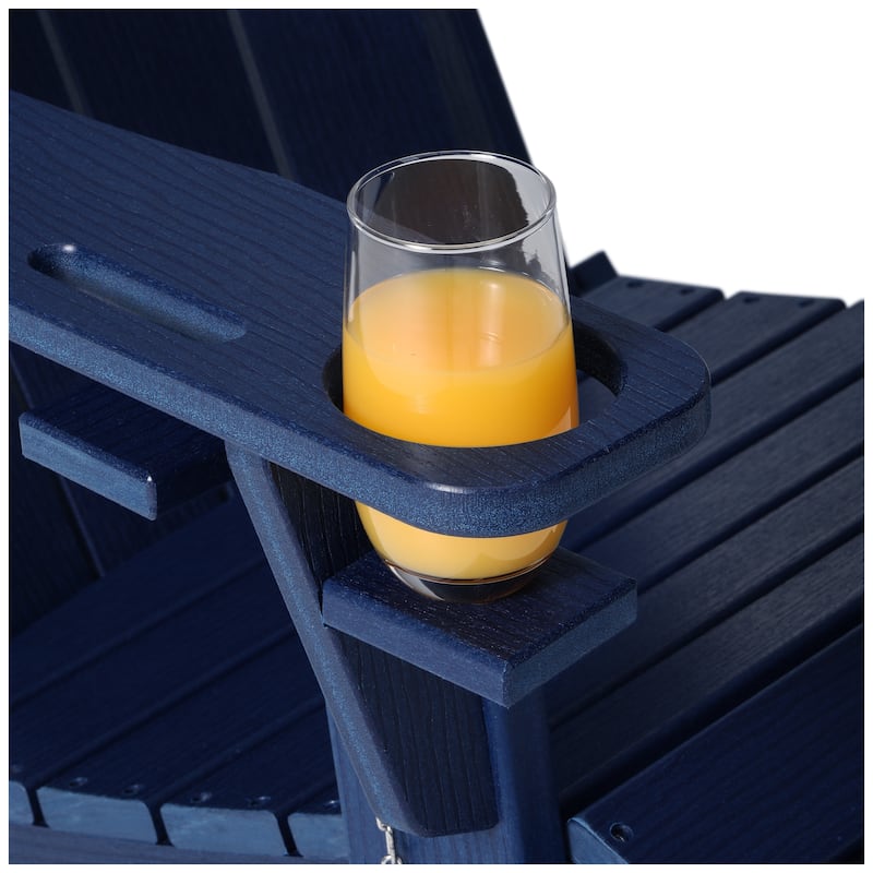 Polytrends Alvaro Outdoor Adirondack Chair with Cup Holder (Set of 4)