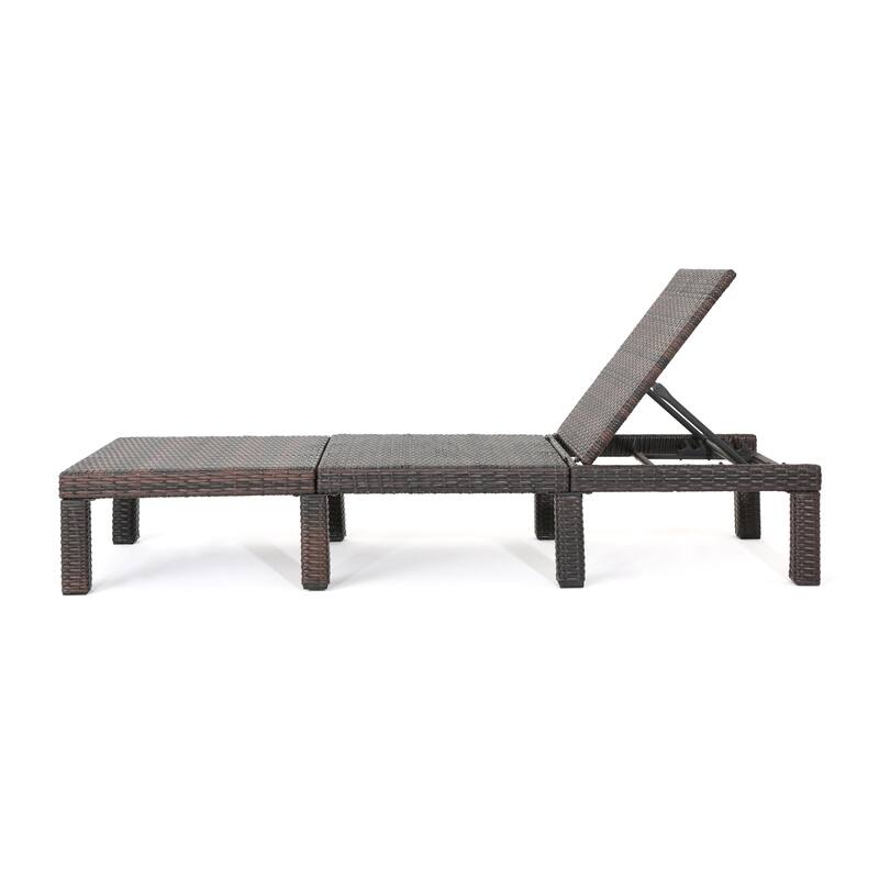 Jamaica Outdoor Wicker Chaise Lounge by Christopher Knight Home