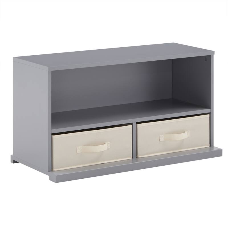 Riley Modular Stacking Storage Bins by iNSPIRE Q Junior - 1 Box with 2 Drawers - Grey