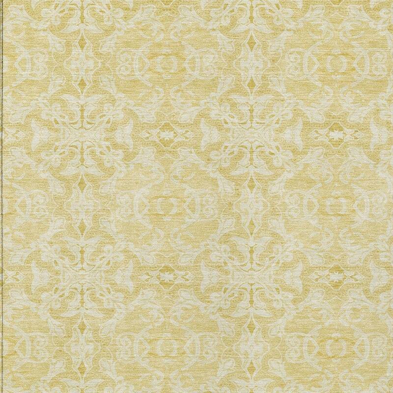 HomeRoots Medallion Transitional Rectangle Outdoor Rug
