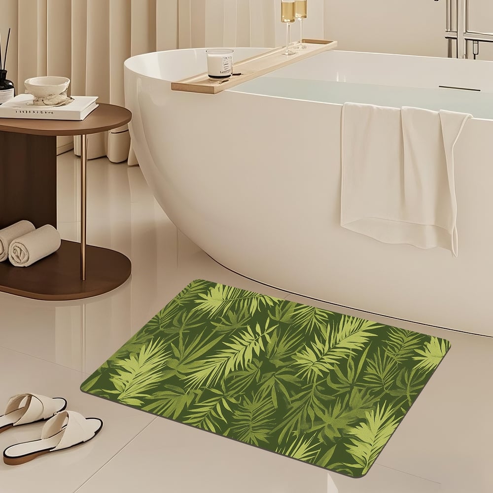 Non-Slip Area Floor Carpet，Quick Dry Super Absorbent Thin Mat for Bathroom Bathtub Shower Room Kitchen Entryway Sink