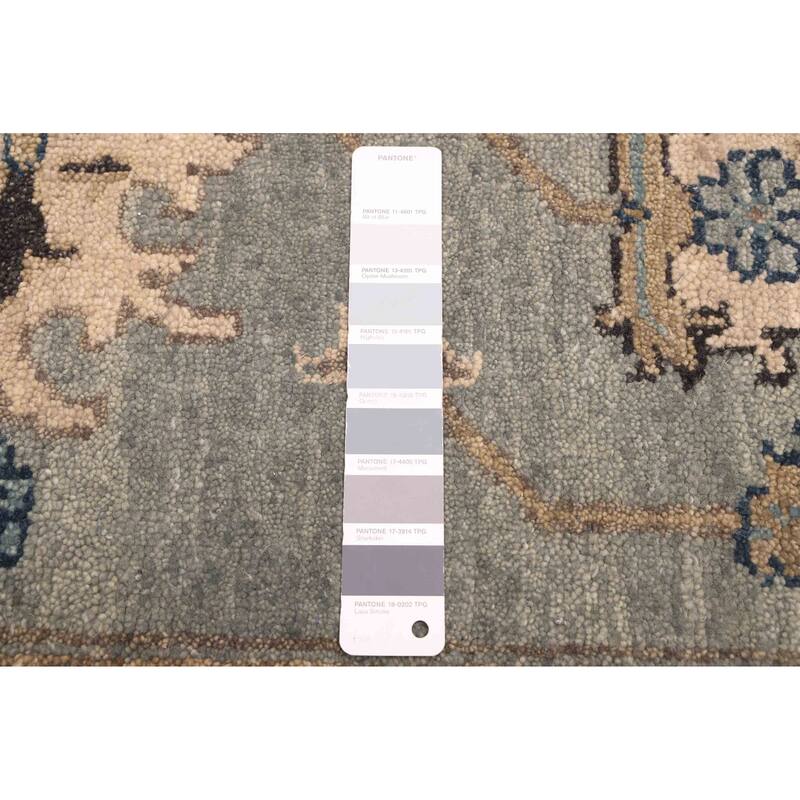 ECARPETGALLERY Hand-knotted Finest Agra Jaipur Teal Wool Rug - 9'4 x 13'3