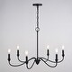 preview thumbnail 2 of 9, Vaxcel Lighting H0298 6 Light 30" Wide Candle Style Chandelier