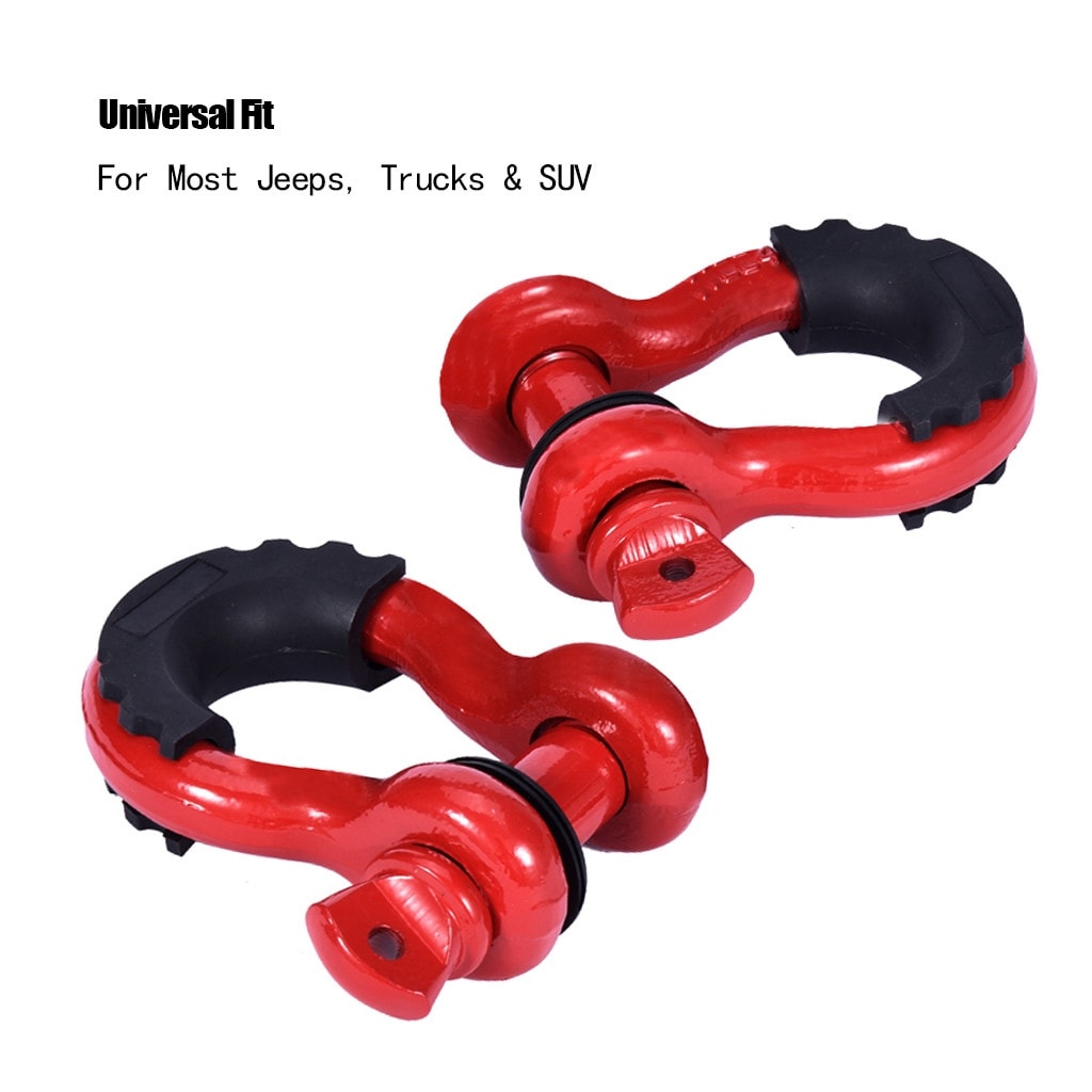 2PC Shackles 3/4In D Ring Shackle 4.75 Ton With Black Isolators For Tow  Strap Heavy Duty Shackles Bed Bath  Beyond 36920333