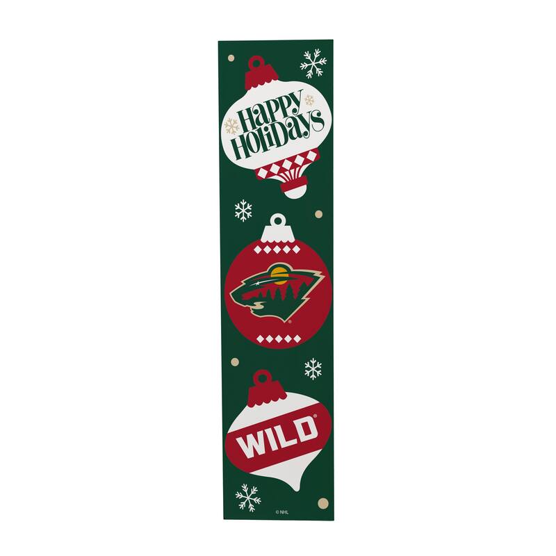 47" Double Sided Seasonal Porch Leaner, Minnesota Wild - 47" x 11.25"